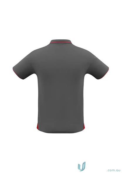 Gray Jet Polo with red trim from Biz Collection men’s p226ms style