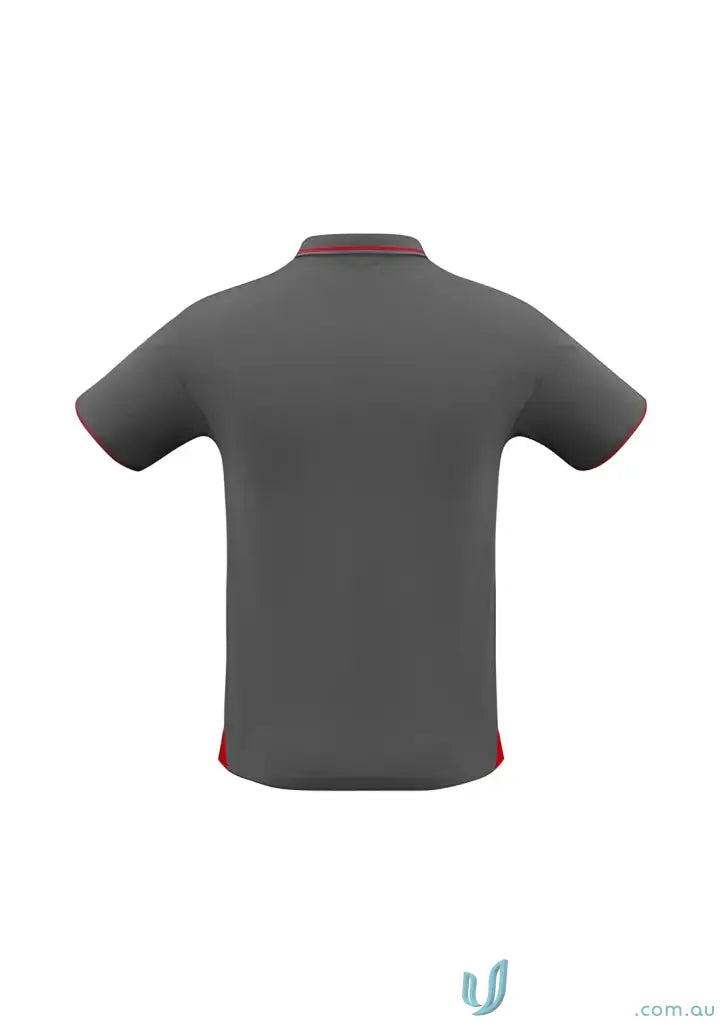 Gray Jet Polo with red trim from Biz Collection men’s p226ms style
