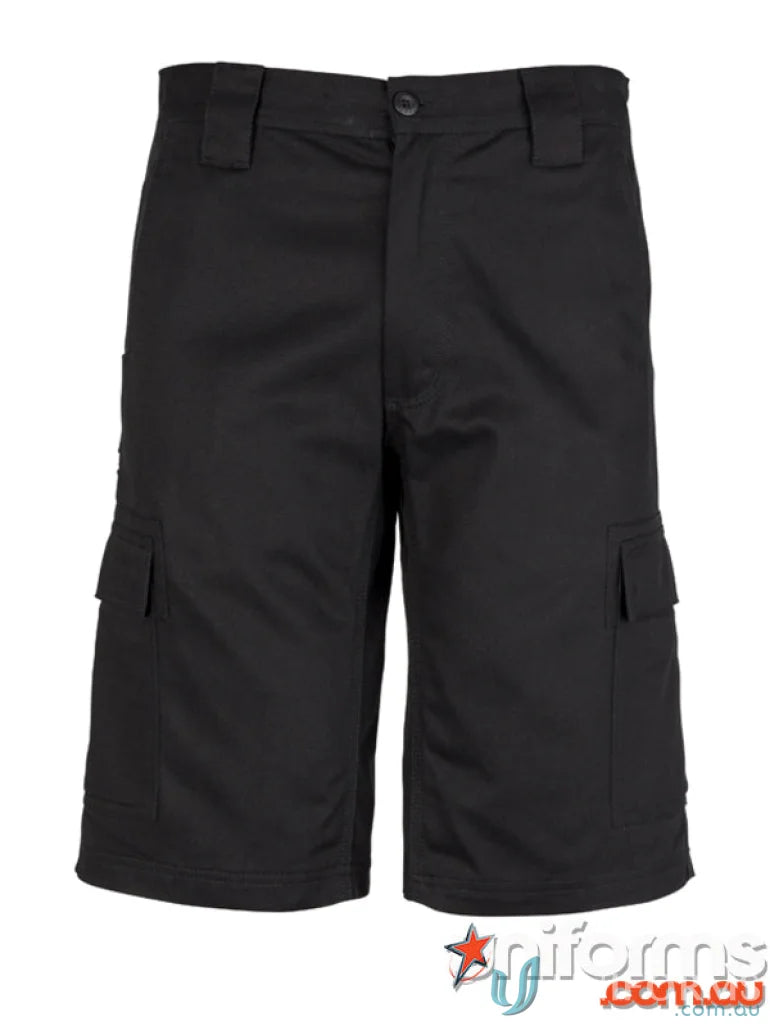 Black JHS Drill Cargo Short perfect for work uniforms and casual wear