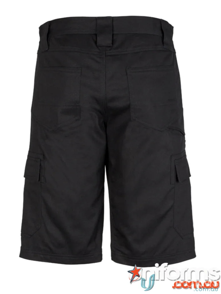 Black Cargo Shorts for Work Uniforms - JHS Drill Cargo Short Mens Casual Cargo Short