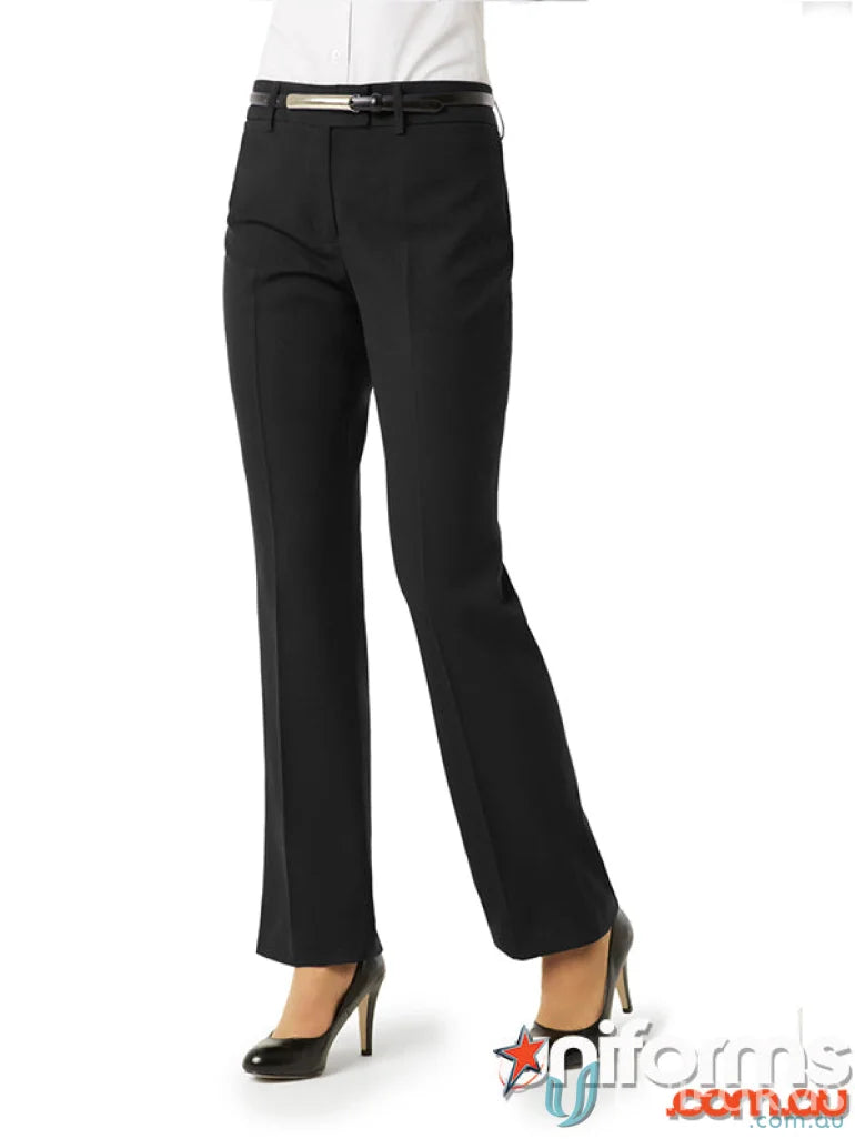 Black women’s dress pants from JHS Ladies Relaxed Fit Pant perfect for ladies regular fit work uniforms
