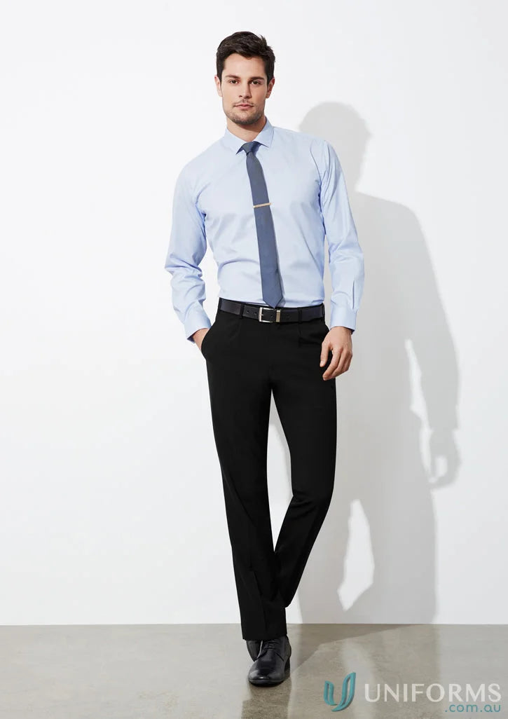 Man in business attire wearing JHS Mens Pleat Front Pant, perfect workwear or uniforms