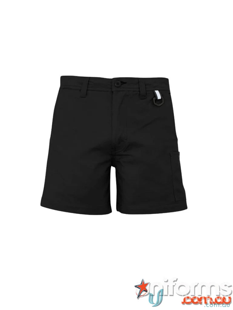 Black work shorts made of cotton ripstop from JHS Mens Rugged Cooling Shorts workwear collection
