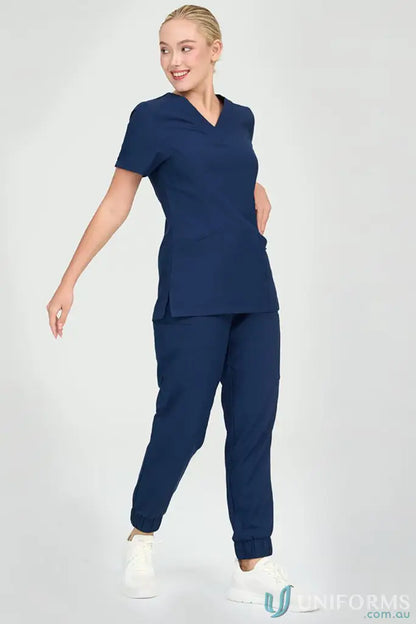 Navy blue Joggeroo Scrub Pants with elastic waistband from Collection Joggeroo Scrub