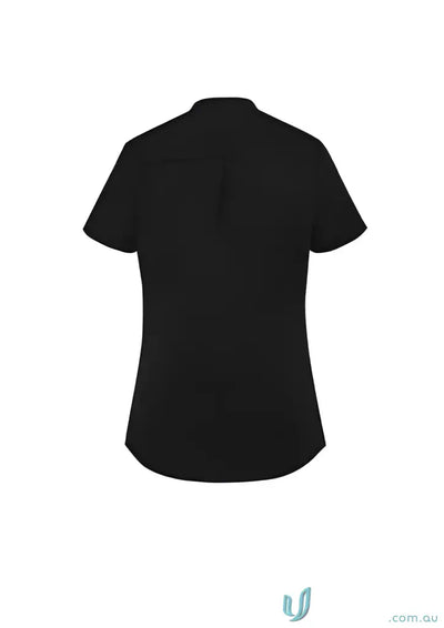Black short-sleeved shirt from Juliette SS Blouse RB977LS, perfect for stylish uniforms