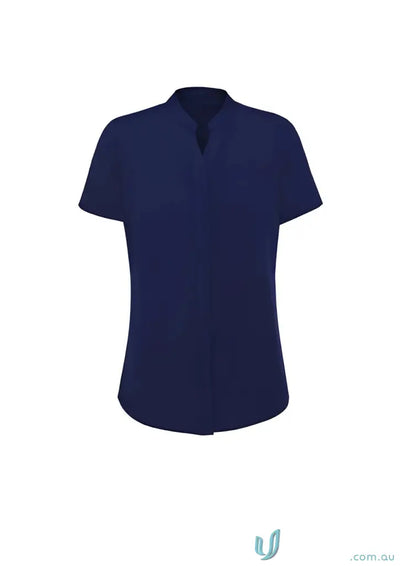 Navy blue Juliette SS Blouse for stylish uniforms RB977LS, casual and chic look