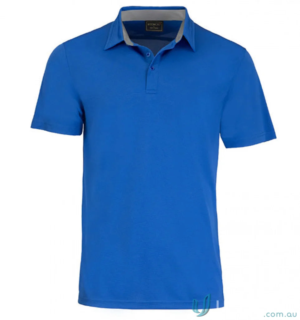 Vibrant blue Kahve Polo shirt made of cationic polyester, perfect for uniforms or workwear