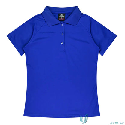 Blue short-sleeved polo shirt from Keira Polo, perfect for work uniforms or uniforms
