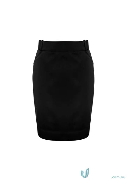Black KENNARDS Ladies Flexi-Band Skirt with unique flexi-band and Teflon® stain resistance