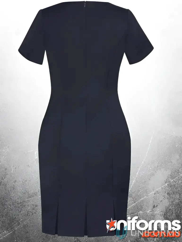 Navy blue sheath dress by KENNARDS with bamboo charcoal fabric and garment measurements