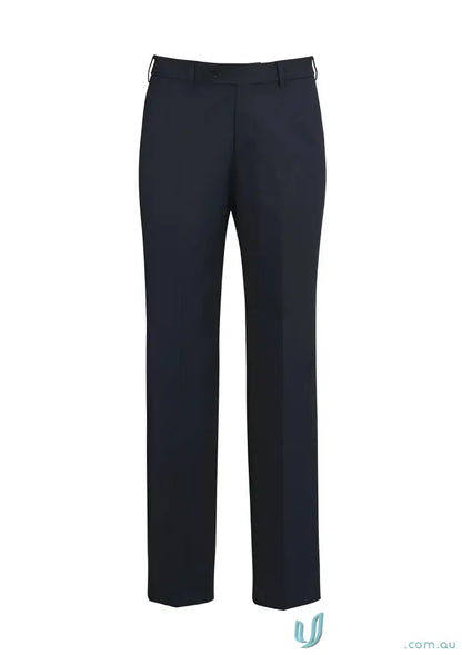Dark blue KENNARDS Mens Flat Front Pant showing perfect fit for uniforms and measurements