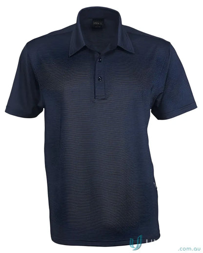 Navy blue KENNARDS Mens SilverTech Polo made from high performance polyester fabric