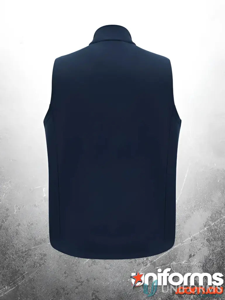 Navy blue vest from KENNARDS Mens Softshell Vest for added warmth and work uniforms