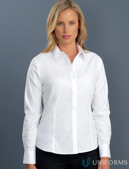 Keval Poplin Ladies LS Shirt in semi-tailored fit, perfect long sleeve shirt for women