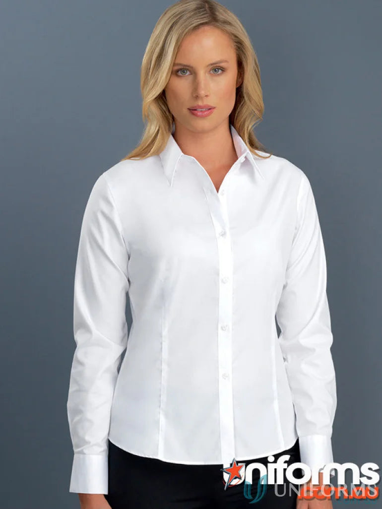 Keval Poplin Ladies LS Shirt long sleeve shirt with semi-tailored fit 101-jk Keval