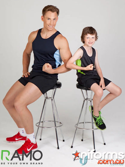 Kids Accelerator coolDry singlet with kids and men’s athletic tank tops and shorts sets