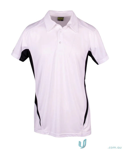 Kids Accelerator Polo with white and black side panels for a stylish look
