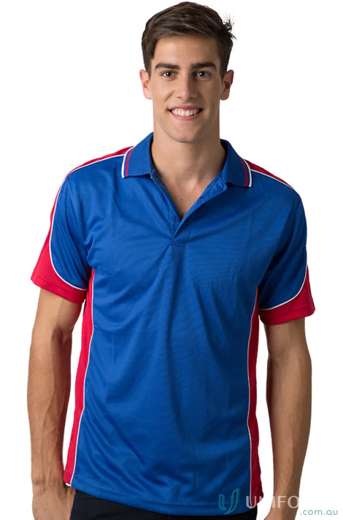 Kids Auburn Polo with cooldry moisture management technology and stylish blue and red colors