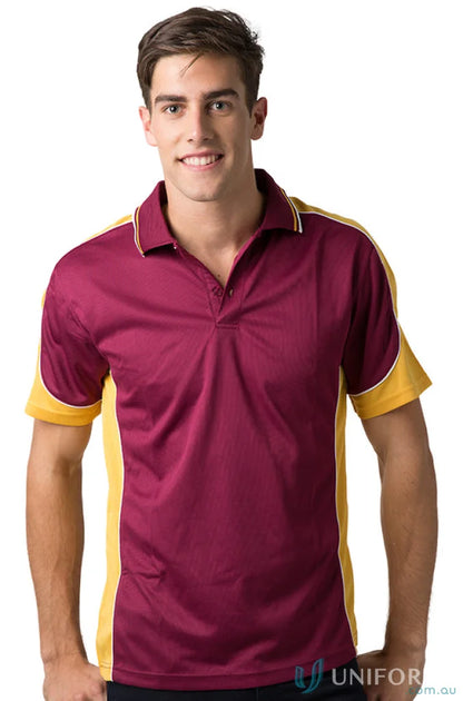 Kids Auburn Polo in maroon and gold with cooldry moisture management tech for all-day comfort