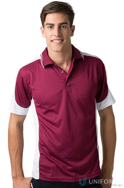 Kids Auburn Polo shirt with cooldry moisture management technology and maroon and white design