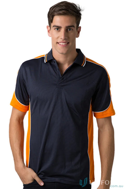 Kids Auburn Polo shirt in navy and orange with cooldry moisture management technology