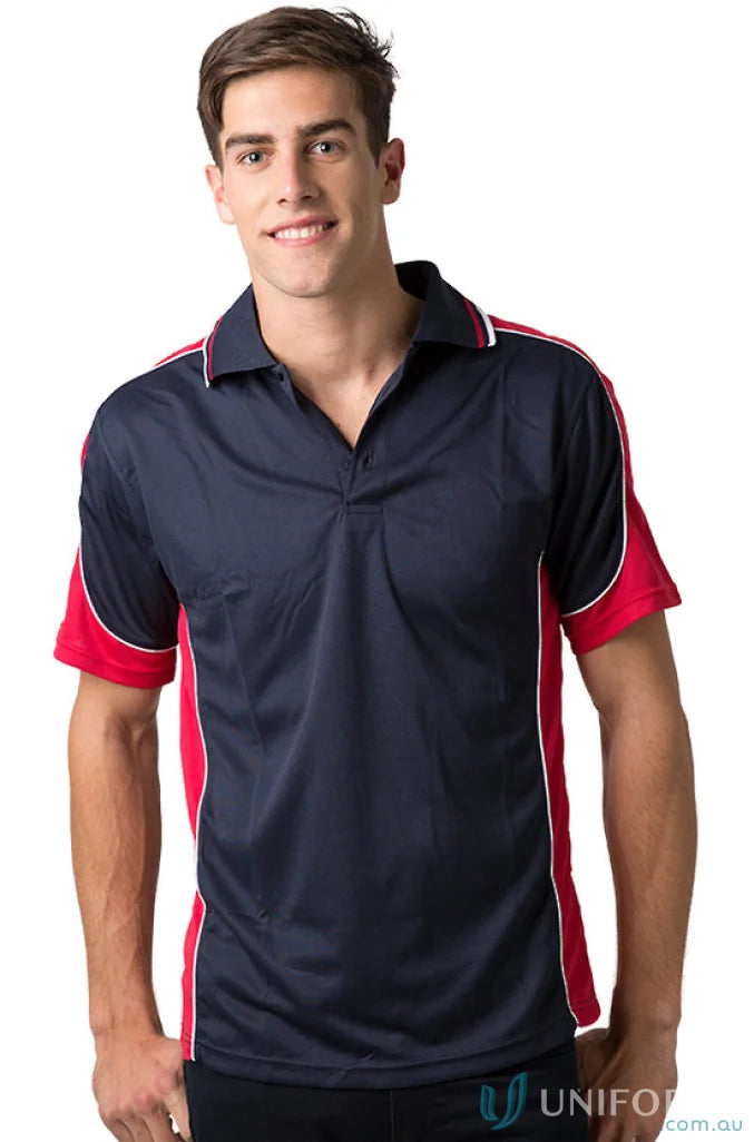 Kids Auburn Polo with Navy and Red colors, cooldry moisture management tech