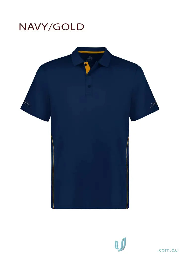Kids Balance Polo Navy and Gold shirt perfect for p200ks balance polo offers