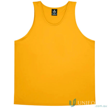 Gold-colored tank top from Kids Botany Singlet, perfect for uniforms or workwear