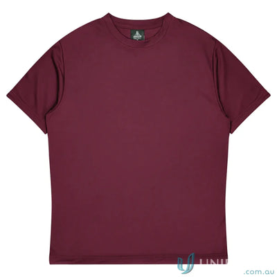 Kids Botany Tee maroon short-sleeved t-shirt, perfect for fun school uniforms or workwear