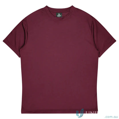 Kids Botany Tee maroon short-sleeved t-shirt, perfect for fun school uniforms or workwear