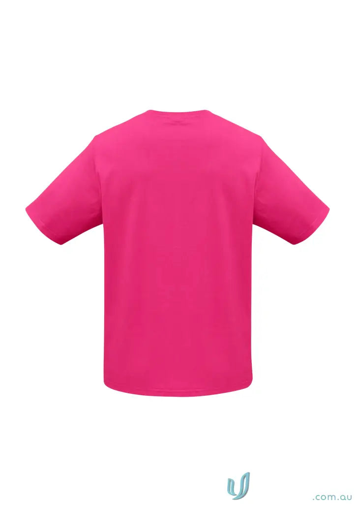 Kids Brightport Tee in vibrant fuchsia made from comfy combed cotton, standard colours