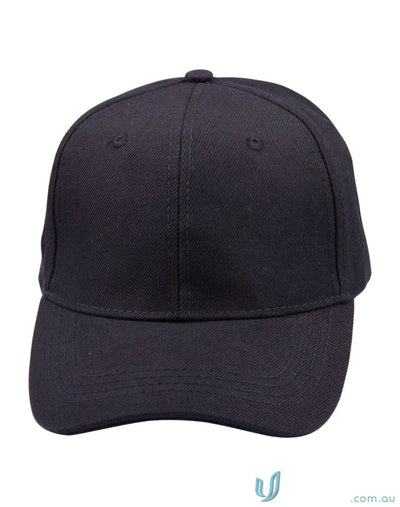 Winning Spirit kids brushed cotton cap in dark blue made from heavy brushed cotton