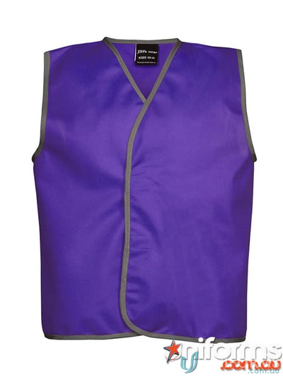 Purple vest with gray trim from JB’s Kids Coloured Tricot Vest for work uniforms