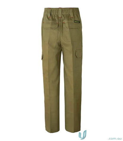 Kids Cotton Drill Cargo Pants with reinforced stress points and durable drill cargo trousers