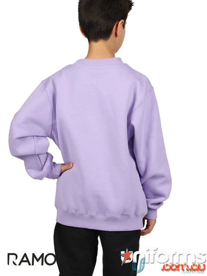 Kids crew neck sloppy joes sweatshirt in light purple for comfy kids’ style