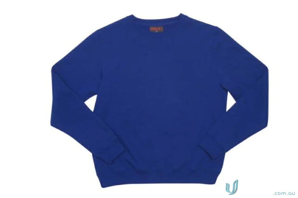 Kids crew neck sloppy joes sweater in vibrant blue long-sleeved style