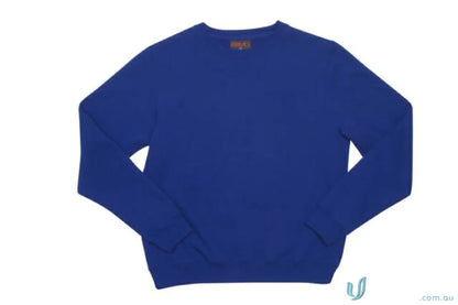 Kids crew neck sloppy joes sweater in vibrant blue long-sleeved style