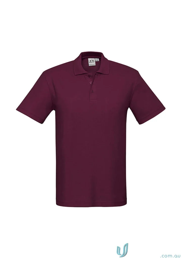 Kids Crew Polo maroon short-sleeved shirt perfect for school uniform game from Biz Collection Kids