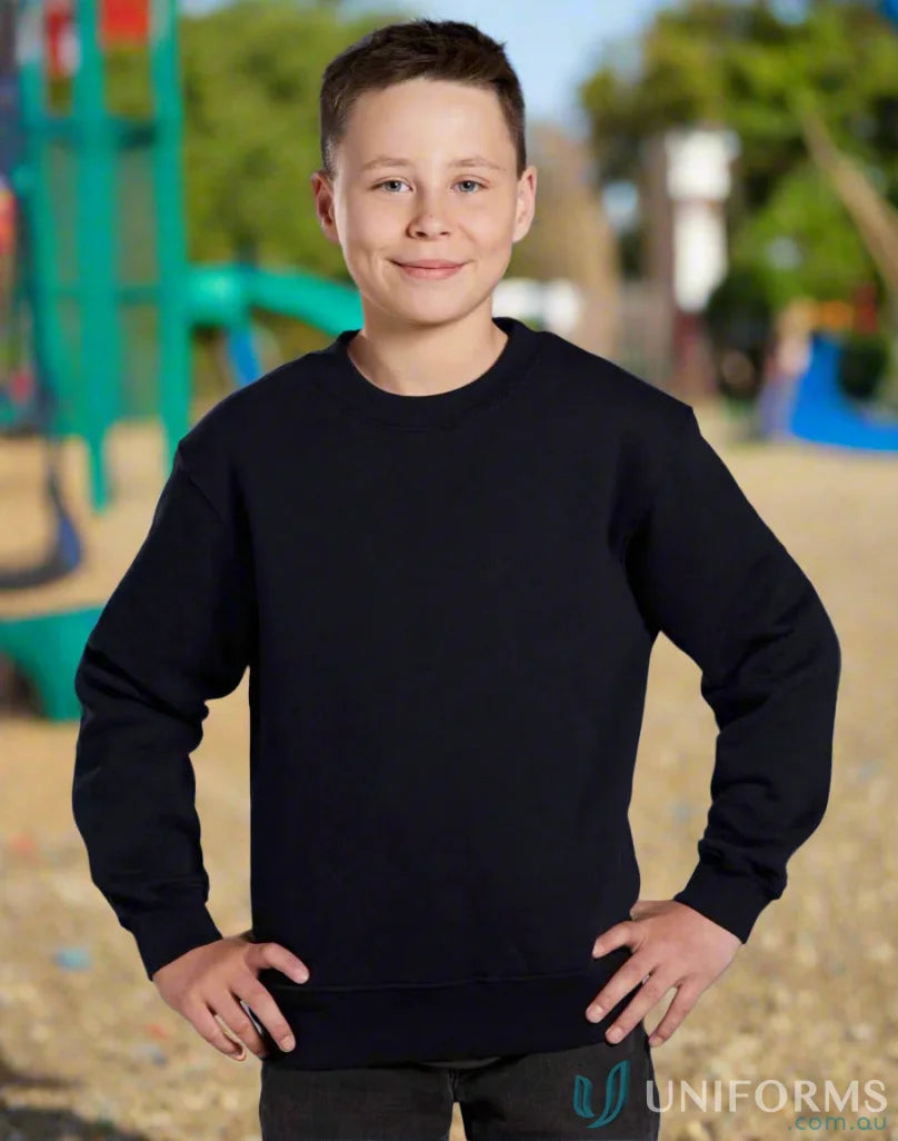 Kids Eagle Fleece Sweater in navy blue featuring fl01k eagle design for winning spirit kids