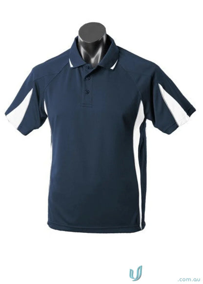 Kids Eureka Polo in navy and white kids eureka polo style for boys