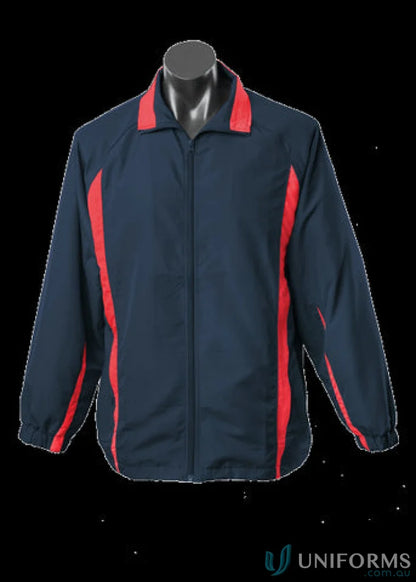 Navy and red Eureka Kids track jacket perfect for kids’ sports uniforms