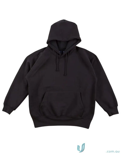 Kids full colour print hoodie featuring a fleecy black hooded sweatshirt for comfy uniforms