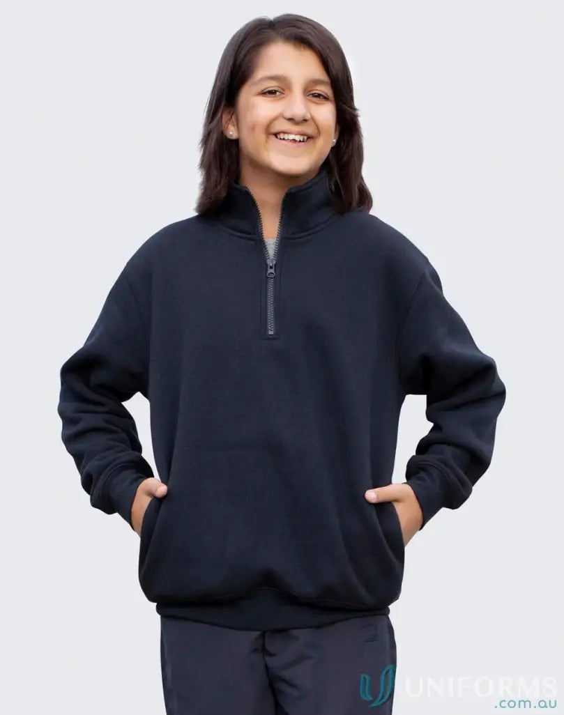 Kids Half Zip Falcon Fleece Sweat with Navy Quarter-Zip, perfect for casual wear