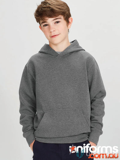 Gray hooded sweatshirt from the sw760k Biz Collection Kids Crew Hoodie lineup