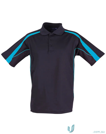 Kids Legend Polo dark polo shirt with turquoise accents for Legend Truedry fashion
