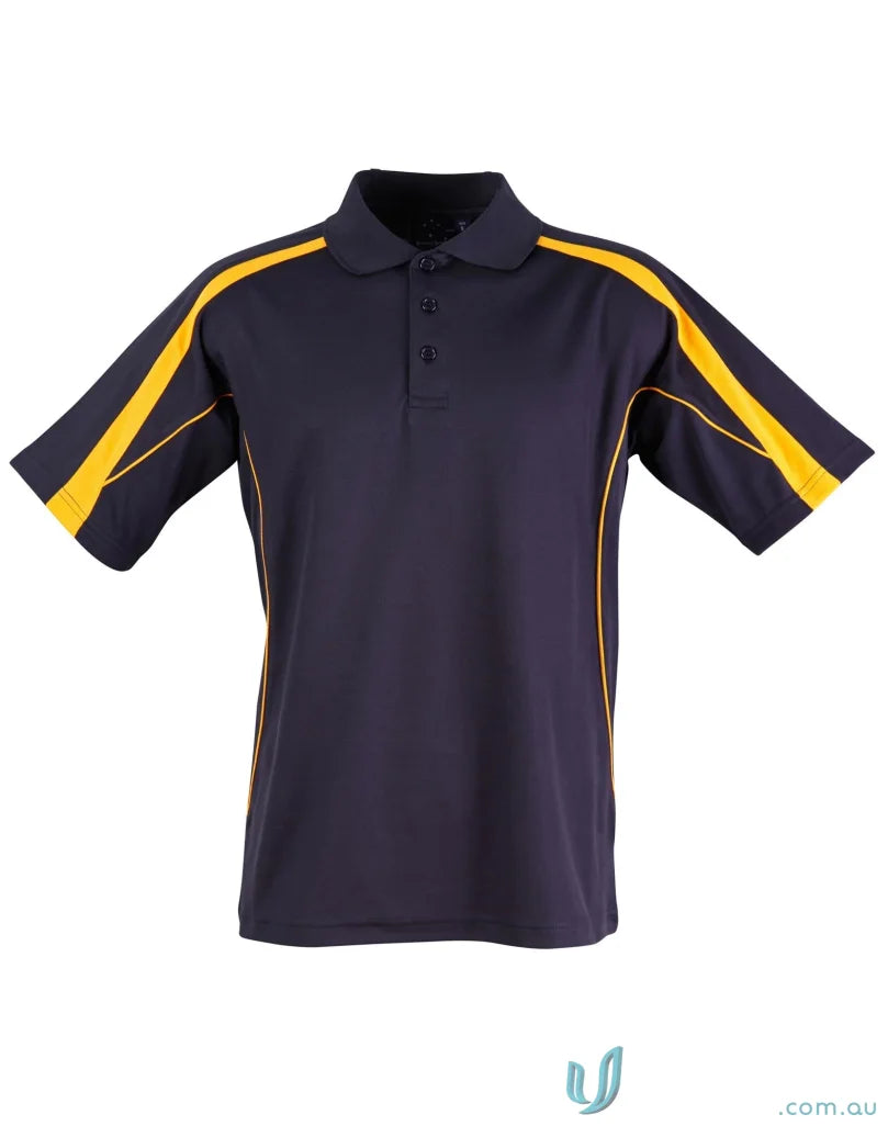 Kids Legend Polo navy polo shirt with gold accents in Legend Truedry fashion style