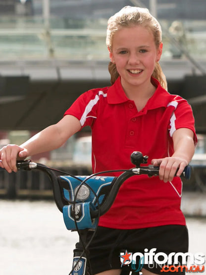 Red and white Kids Legend Polo shirt in PS53K Legend Truedry fashion style