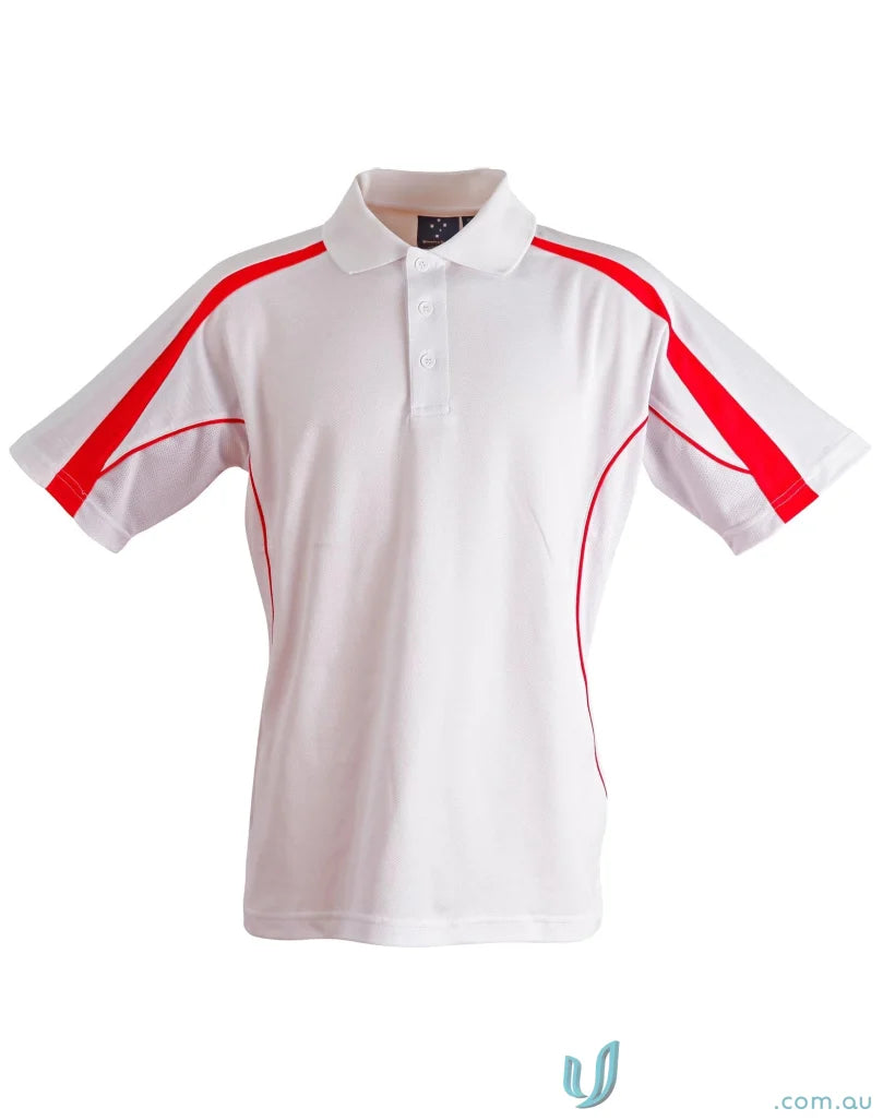 Kids Legend Polo with red accents, part of the Legend Truedry fashion line