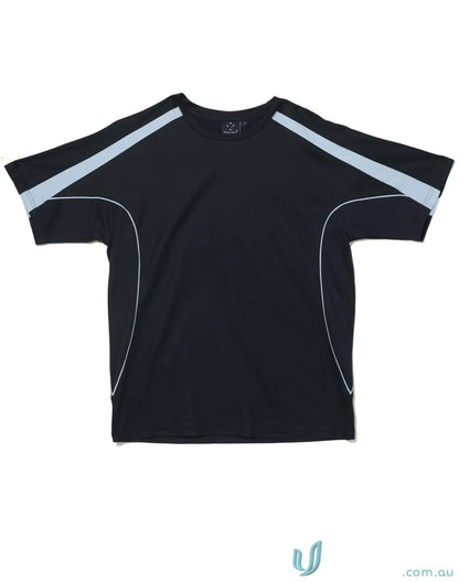 Kids Legend Tee black athletic t-shirt with light gray accents, perfect for workwear or uniforms