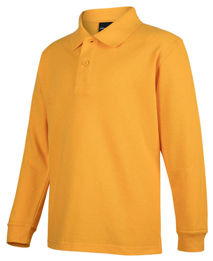 JB’s Kids Light Blue Long Sleeve Polo Shirt - Gold / 4 - POLO